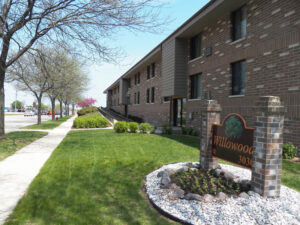 Front view of Willowood Apartments